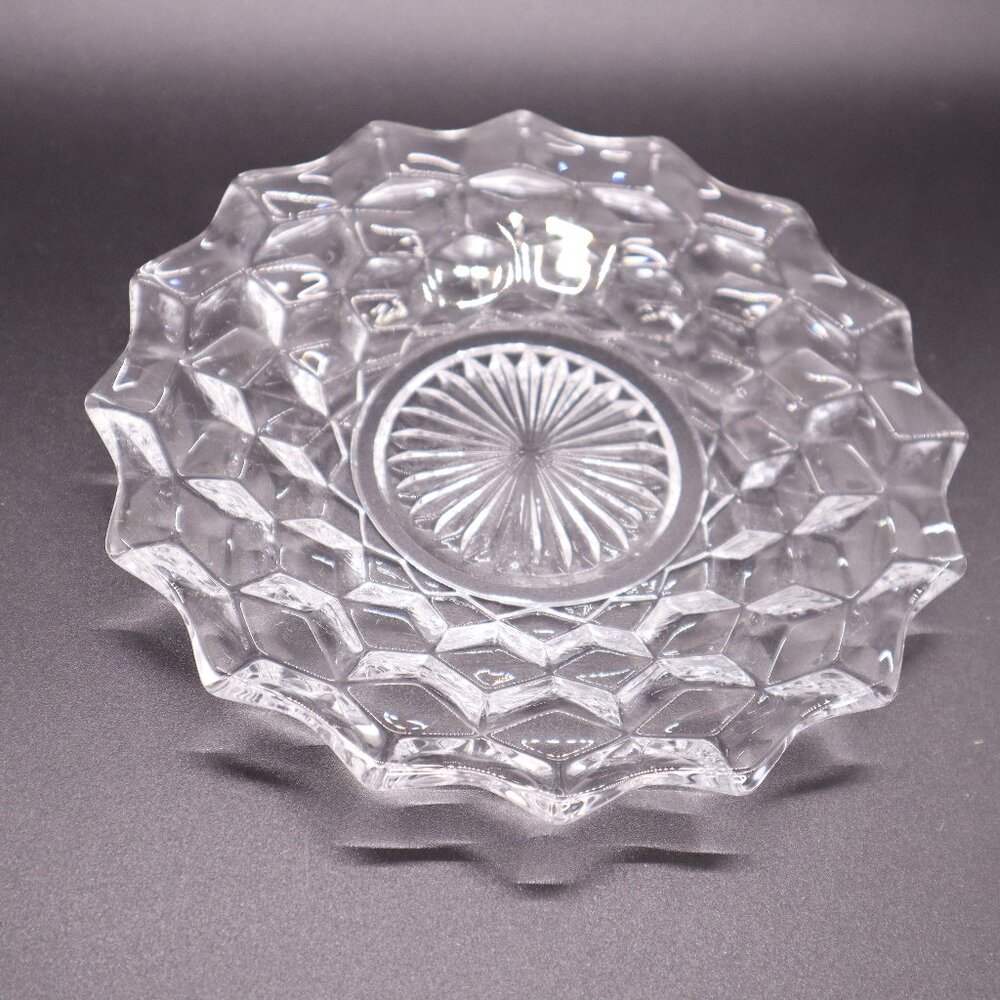 Fostoria American 6'' Bread Dessert Plate Cubist design 1pc. vtg
